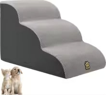 Pet Stairs for Dogs — Non-Slip Foam Steps for Couch, Bed & High Furniture | Washable Cover